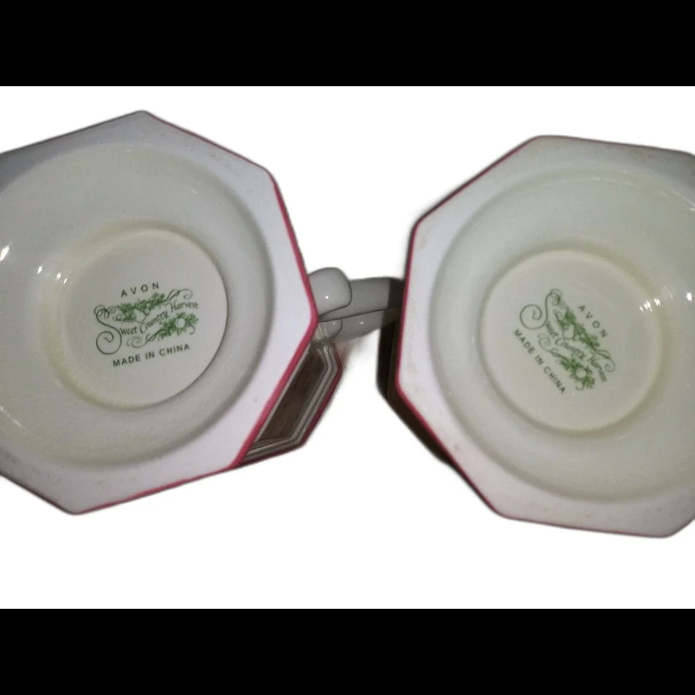 Avon Sweet Country Harvest Creamer And Sugar Bowl With Lid